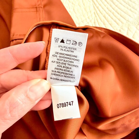 House of Harlow Brown Satin Cargo Midi Skirt Size Small - Picture 14 of 16